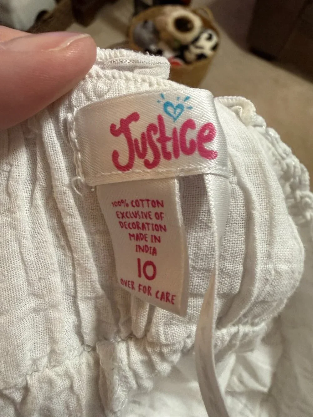 Justice Girls White Metallic Striped Tiered Skirt Size 10 SKU043